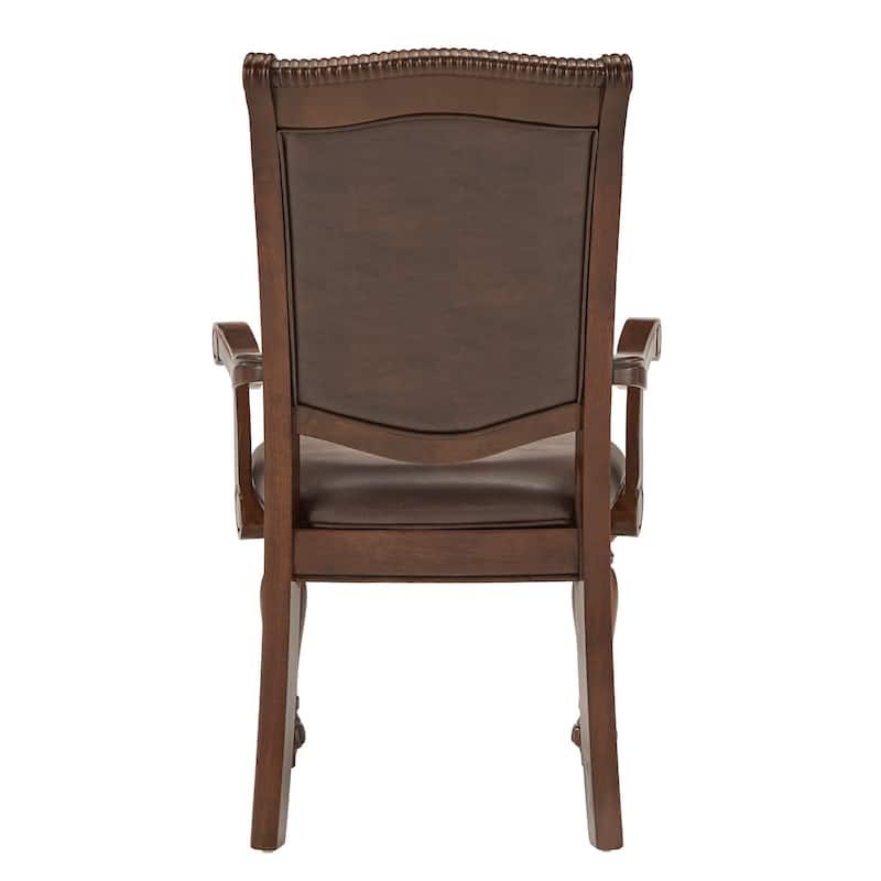 Constantinople Brown Faux Leather Dining Chairs (Set of 2) by iNSPIRE Q Classic