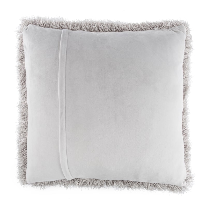 Oversized Floor or Throw Pillow Square Shag FauxFur by Windsor Home