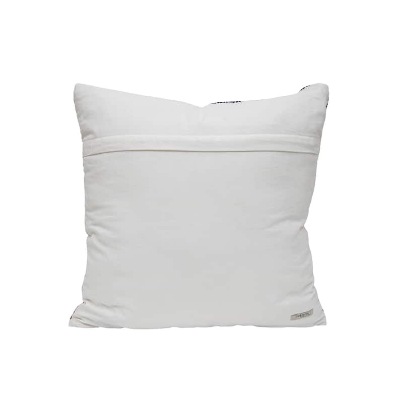 Foreside Home & Garden 20x20" Cotton & Faux Leather w/Poly Fill Pillow
