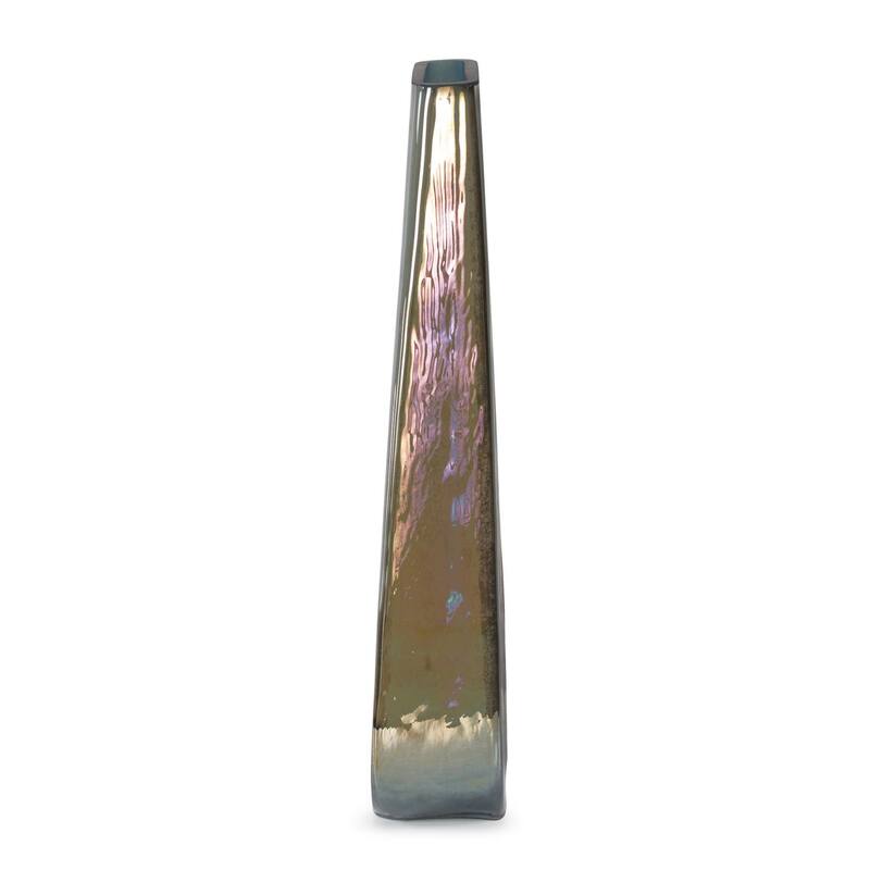 Allan Andrews Handmade Contemporary Burnished Iridescent Decorative Glass Vase