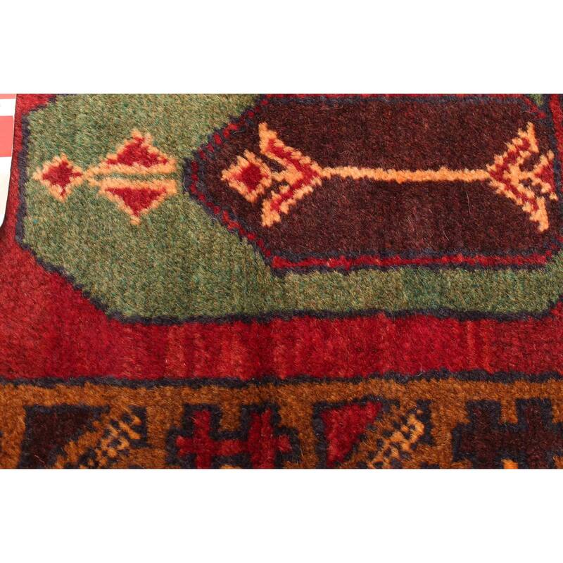 ECARPETGALLERY Hand-knotted Teimani Dark Red Wool Rug - 3'5 x 5'11