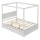 preview thumbnail 4 of 30, Full Size Wood Canopy Bed with two Drawers