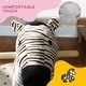 preview thumbnail 7 of 7, Qaba Kids Rocking Horse, Zebra Shaped Ride on Horse with Realistic Sound