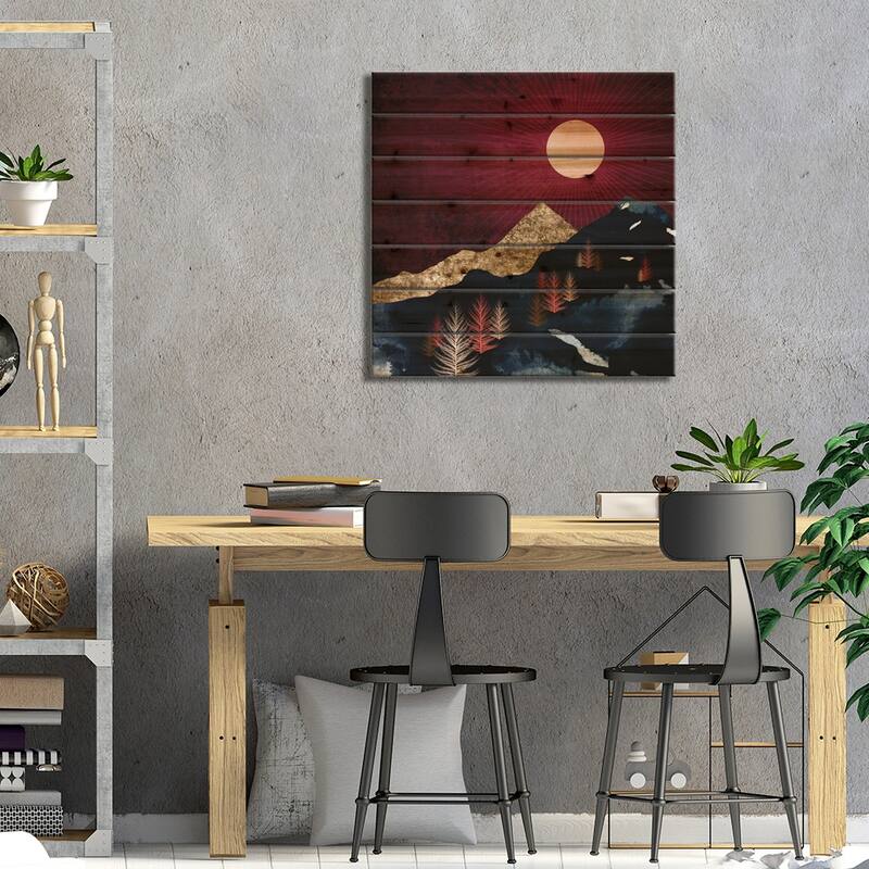 Autumn Night Print On Wood by SpaceFrog Designs - Multi-Color