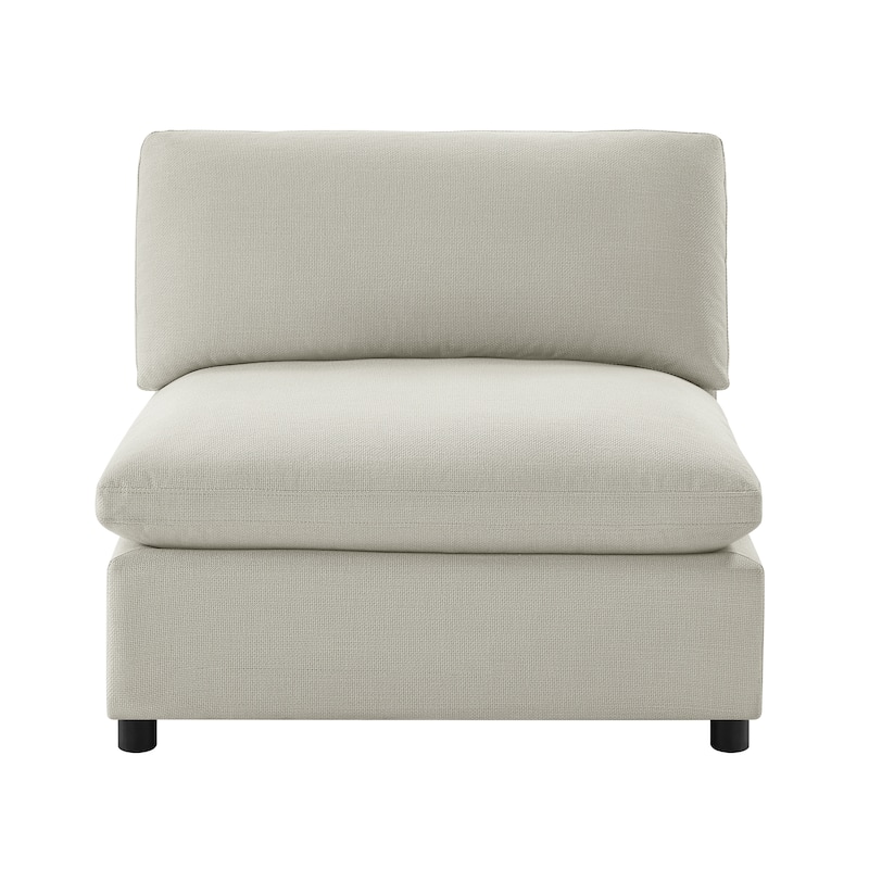 Cambrai Armless Slipper Accent Chair by Greyson Living - Beige Polyester