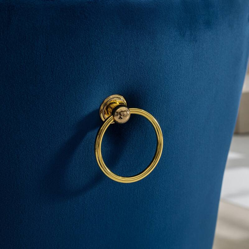 GDF Studio - Modern Velvet Upholstered Wood Dining Chair Set with Chrome Legs & Nailhead Trim (Set of 2)