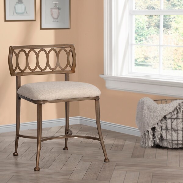 Hillsdale Canal Street Metal Vanity Stool. Opens flyout.