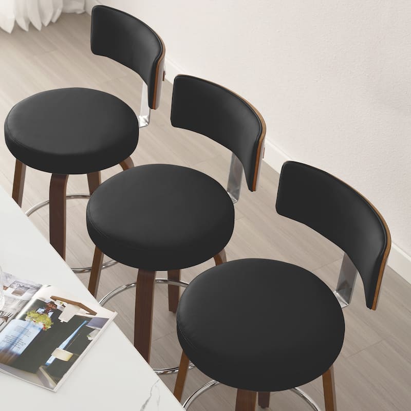 Faux Leather Upholstered Swivel Counter/ Bar Stools Set of 1/2/4