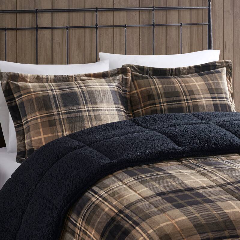 Woolrich Alton Plush to Sherpa Down Alternative Comforter Set