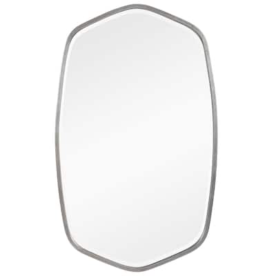 3' Matte Silver al Furniture Uttermost Duronia Brushed Iron Mirror