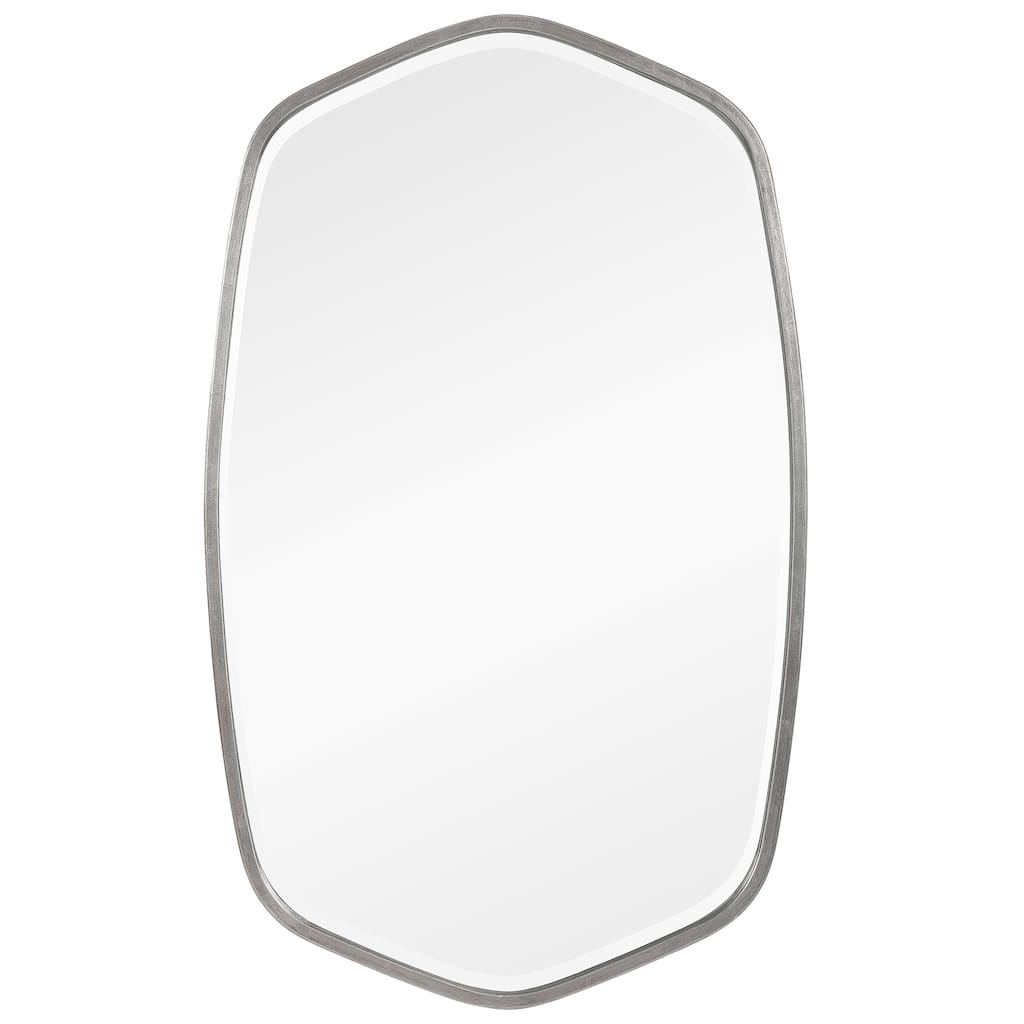 3' Matte Silver al Furniture Uttermost Duronia Brushed Iron Mirror