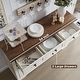 preview thumbnail 21 of 33, Farmhouse Bar Cabinet, Coffee/Wine Bar Cabinet w/Wine & Glass Rack