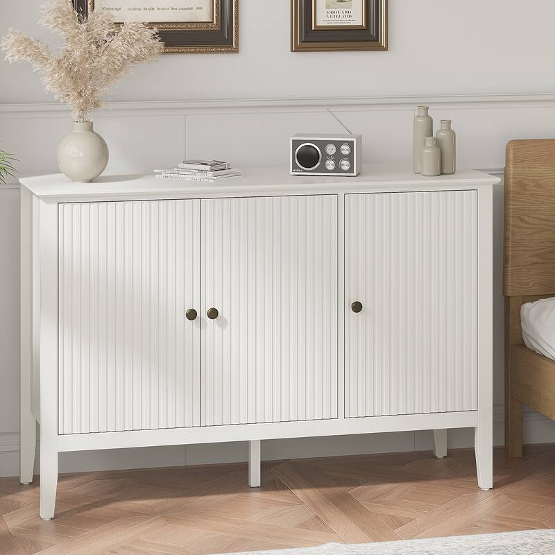 Modern 3-Door Cabinet with Adjustable Shelves