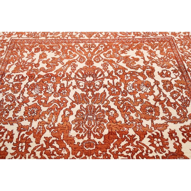 Vegetable Dye Traditional Mahal Persian Area Rug Handmade Wool Carpet - 6'7" x 10'10"