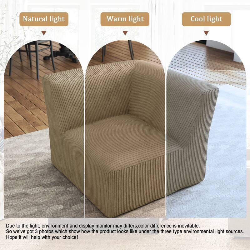 Corduroy Armchair Corner Chair For Living Room