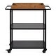 preview thumbnail 12 of 24, Kate and Laurel Giles Metal Bar Cart with Tray - 28x13x30