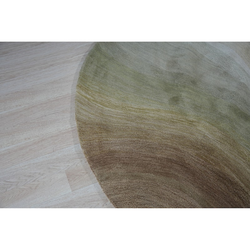 Gold Contemporary Abstract Desertland Area Rug - Elegant and Timeless Design