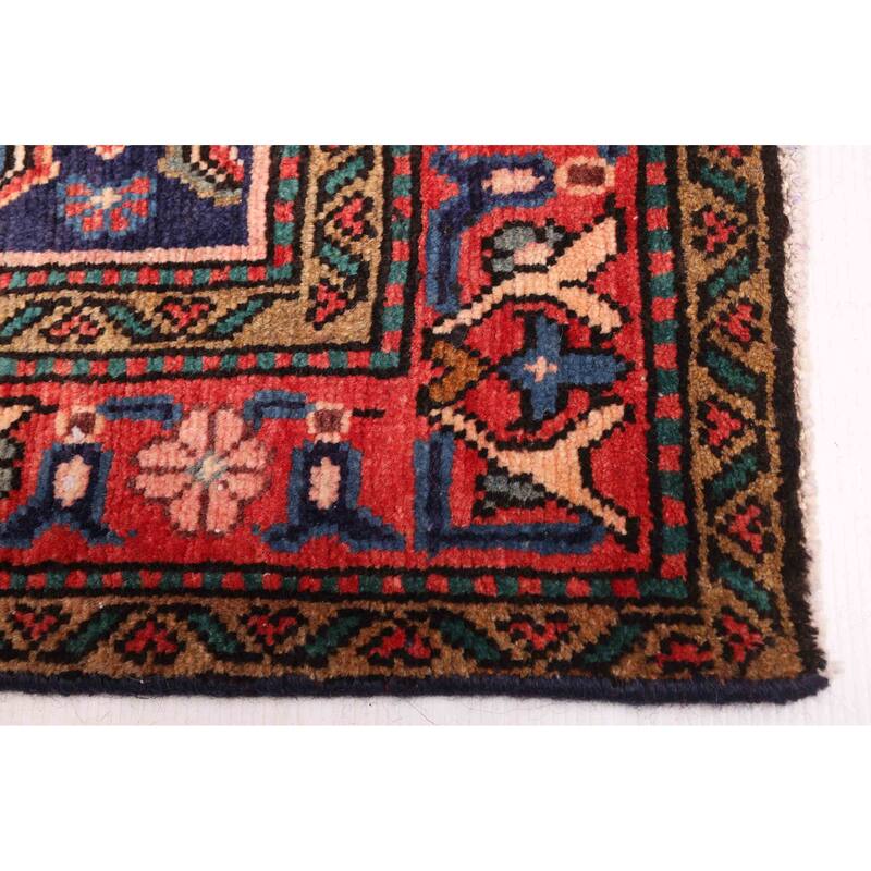 ECARPETGALLERY Hand-knotted Andelz Dark Navy Wool Rug - 3'9 x 10'8