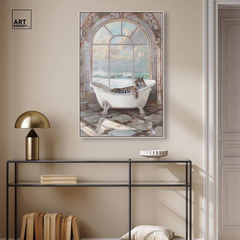 Jaguar Arch Bathroom Glam Canvas by Art Remedy