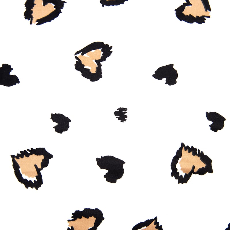 Rizzy Home Leopard Hearts Cotton Fitted Cribsheet - 28" X 52" - Beige