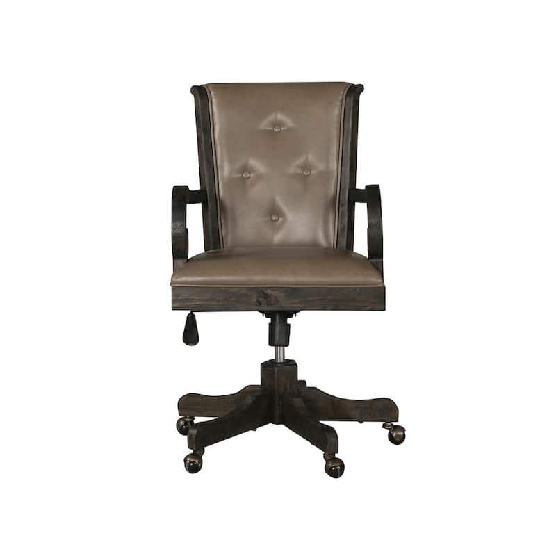 Magnussen Home Bellamy Peppercorn Fully Upholstered Swivel Chair