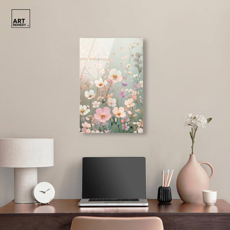 Tiny Blooms I Acrylic by Art Remedy, Ready to Hang