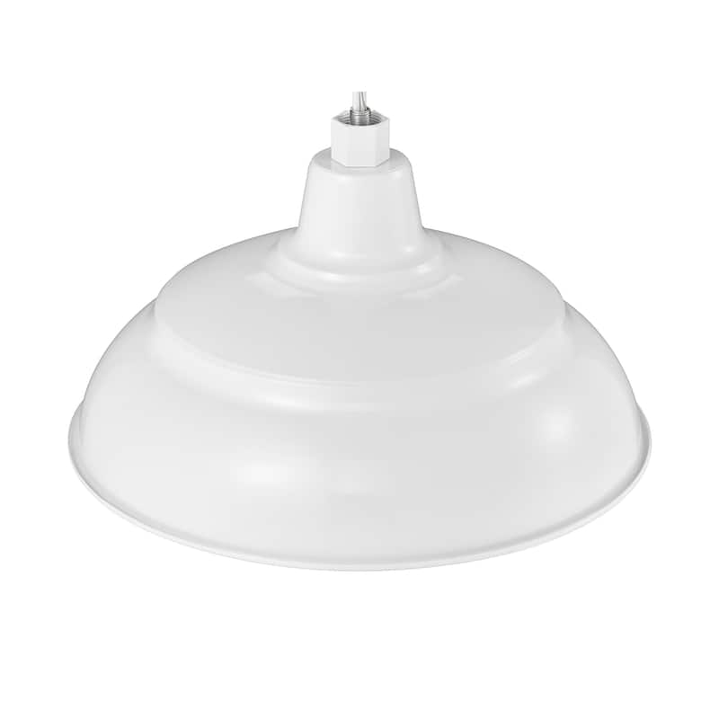 R Series 1-Light Warehouse Shade - White - 14