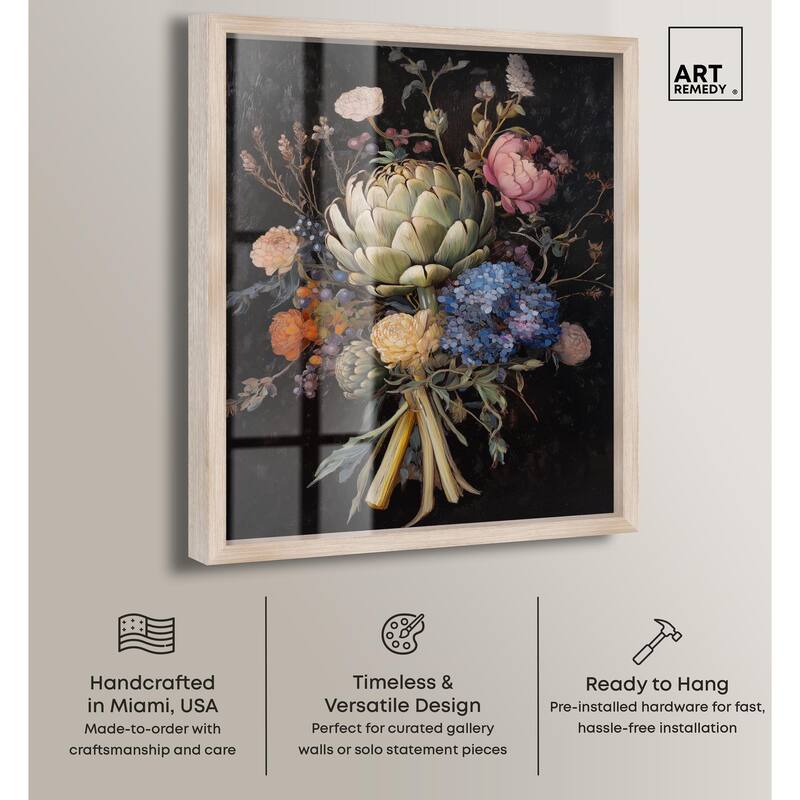 Moody Artichoke II Shadowbox by Art Remedy