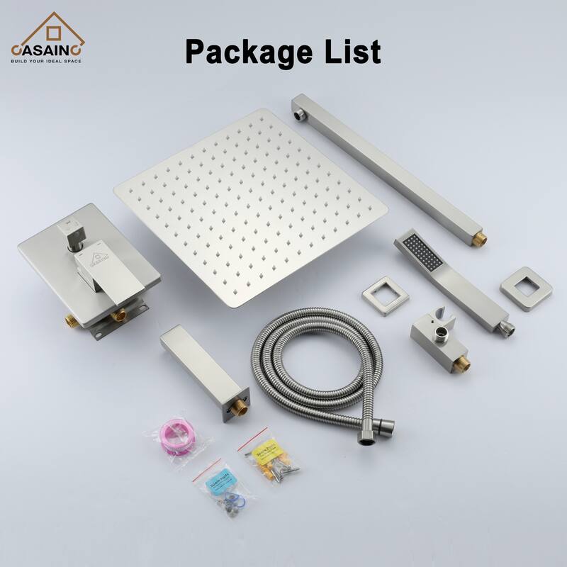 CASAINC 3-Function 12-In Wall Mounted Shower System