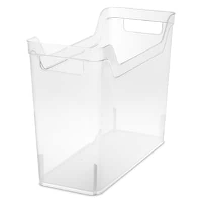 Sterilite Narrow Shelf Home Storage Organizing Plastic Container, 6 Pack, Clear - 0.8