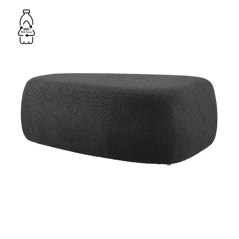 NPD Furniture Carlese Boucle Big/Small Ottoman - Big - Palladian Charcoal