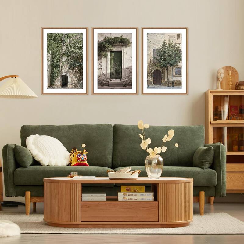 Vintage Italy City Landscape Framed Canvas Wall Art Set