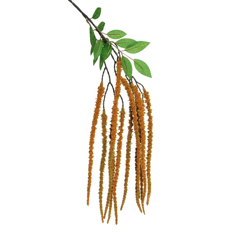 Set of 4 Orange Artificial Hanging Amaranthus Flower Stem Spray 37.5in - 37.5" L x 6" W x 1" DP
