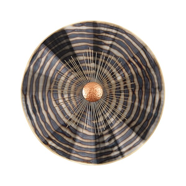 20" Silver Unique Pulsar Small Round Wall Decor - N/A