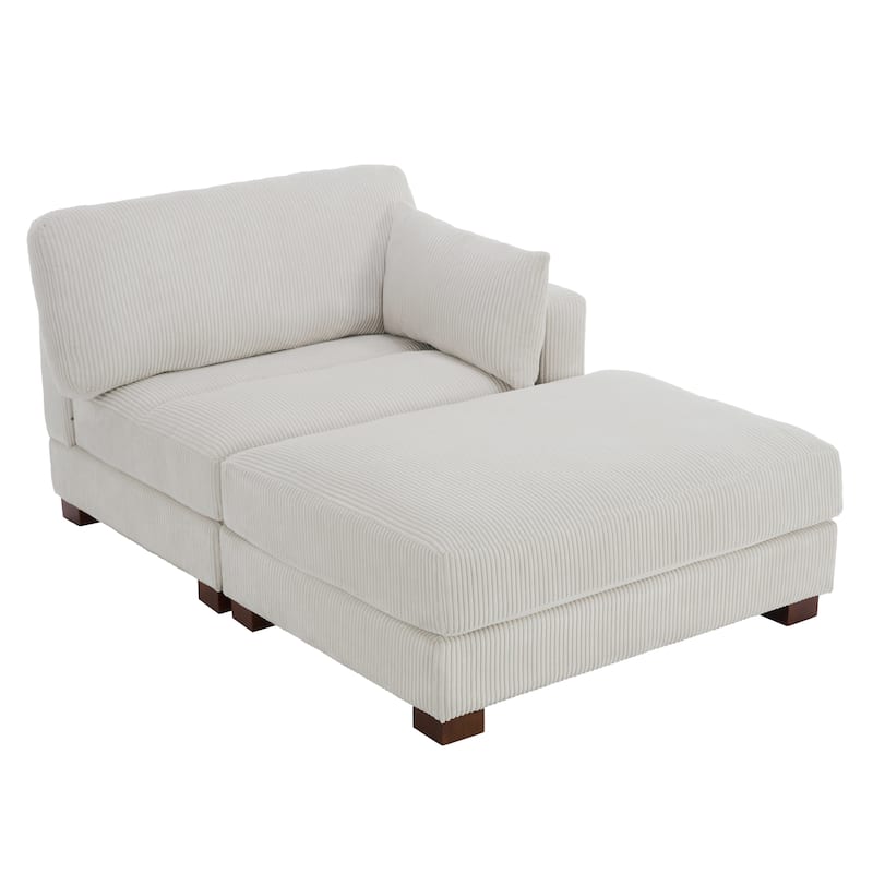 Modular Sectional Sofa with Ottomans