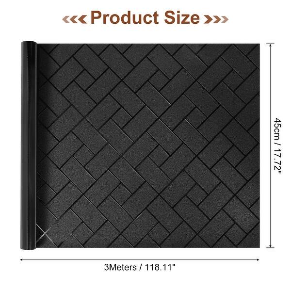dimension image slide 2 of 3, Window Privacy Films, Non-Adhesive Static Window Decals, Black