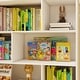 preview thumbnail 7 of 9, Toy Storage Organizer with 2 Movable Drawers, Multi-Functional 7 Shelf Kids Bookcase with 2 Hooks, Children Book Shelf