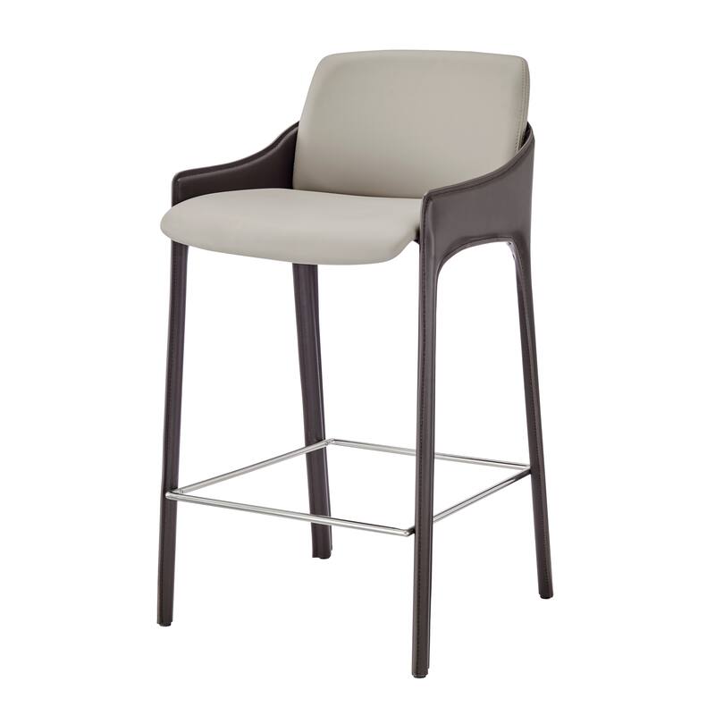 NPD Furniture Stella Faux Leather Counter Stool (Set of 2)