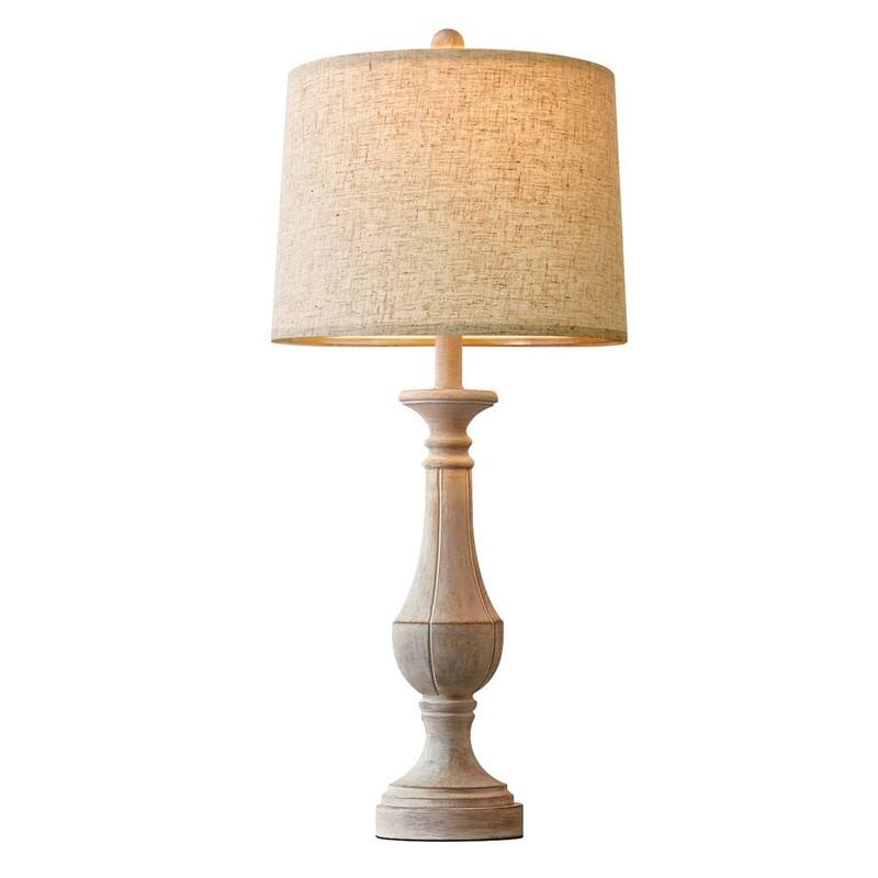 27.5" Farmhouse Table Lamp, Mid Century Tall Table Lamp - 1 Set