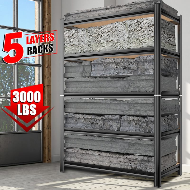 Heavy duty shelving unit with adjustable shelves