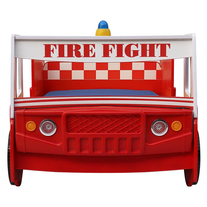 Versatile Floor Bed Frame,Little Heroes Fire Truck Bed