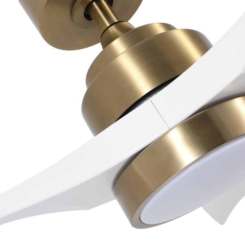48'' Gold Indoor Ceiling Fan with Light Remote Control