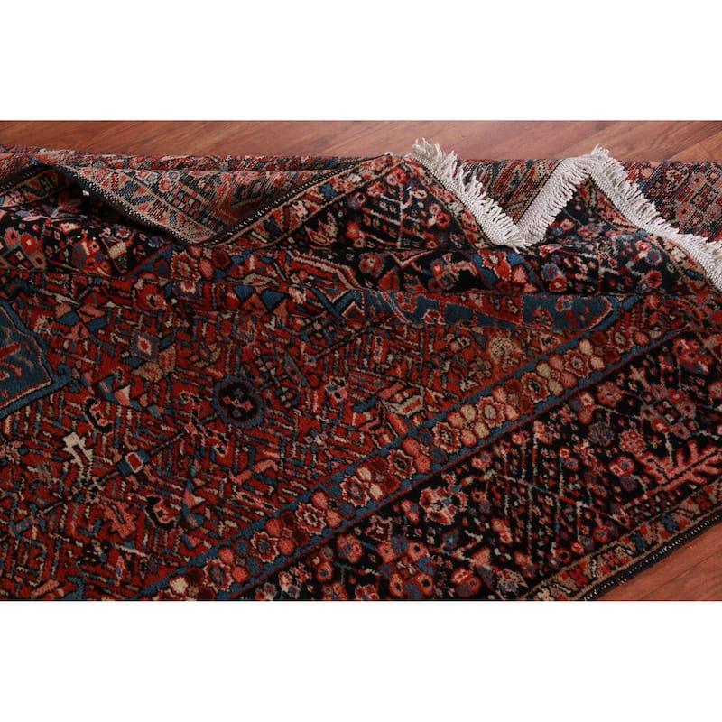 Hand Knotted Oriental 100% Wool Carpet Traditional Tribal Red Gharajeh Area Rug - 6' 3'' X 5' 0''