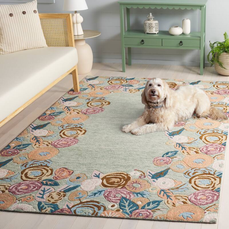 SAFAVIEH Handmade Jardin Mizue Floral Wool Rug