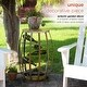 preview thumbnail 4 of 11, Alpine Corporation 31" Tall Indoor Metal Wine Barrel Table Fountain with Tiered Glass Bottles