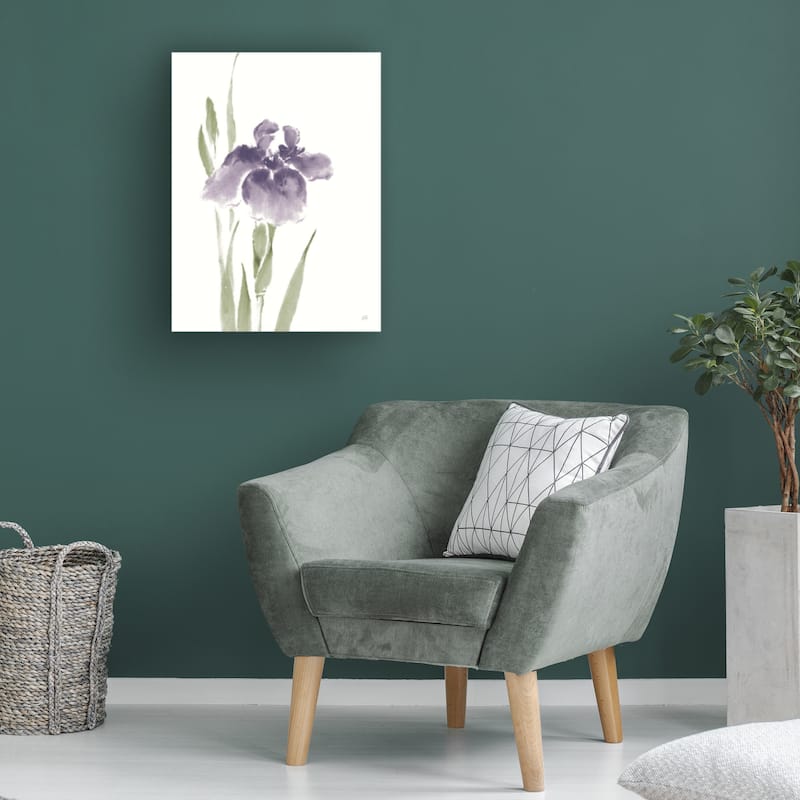 Chris Paschke 'Japanese Iris III Purple Crop' Canvas Art - Bed Bath ...