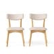 preview thumbnail 2 of 1, Christopher Knight Home-Chazz Mid-Century Modern Upholstered Rubberwood Dining Chairs (Set of 2/4)