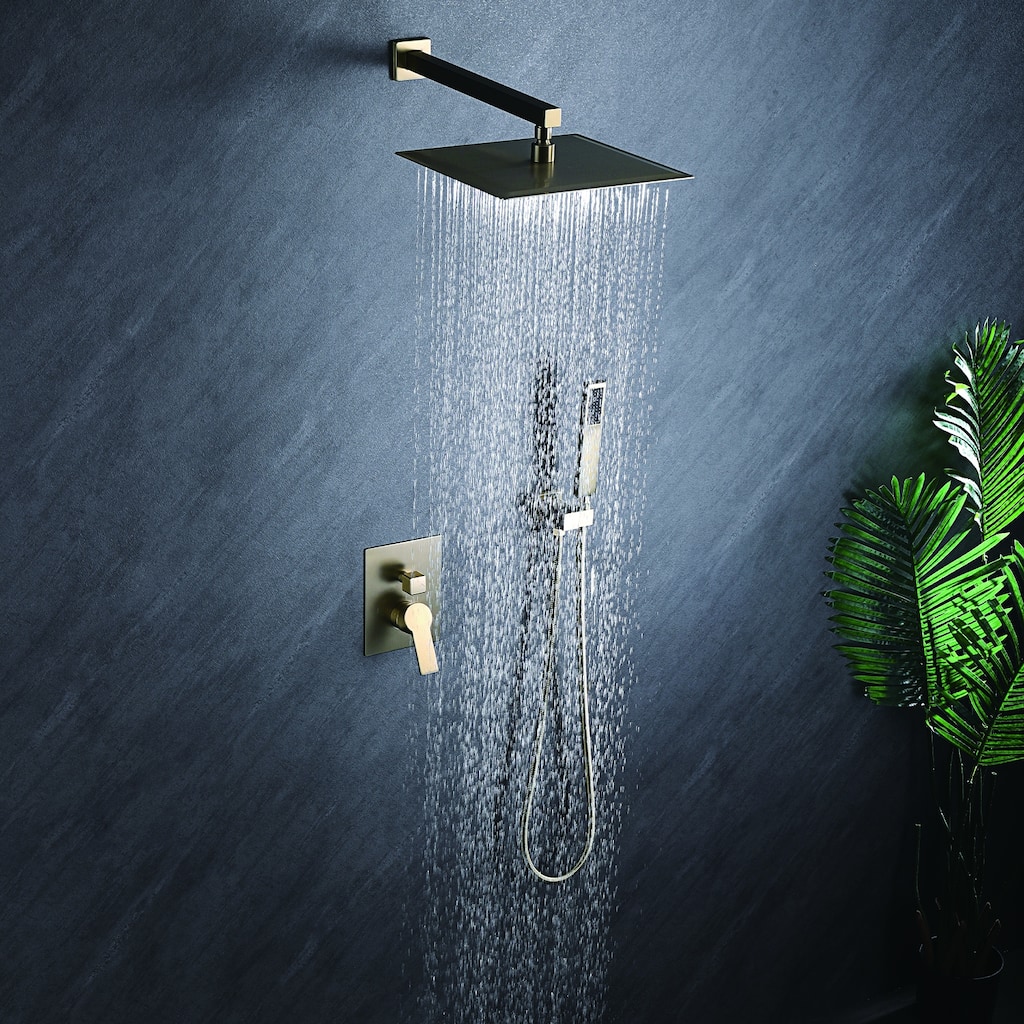 Topcraft 12 Inches Bathroom Rain Shower Combo Set With Hand Shower