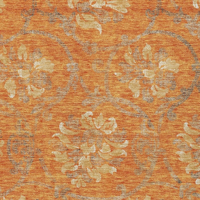 HomeRoots Floral Traditional Rectangle Outdoor Rug