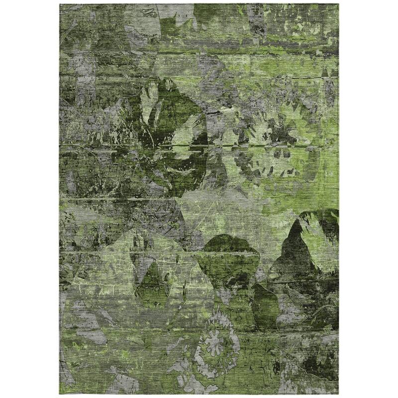 Mami Artistic Abstract Weather Resistant Classic Meets Modern Outdoor Rug